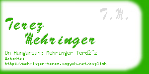 terez mehringer business card